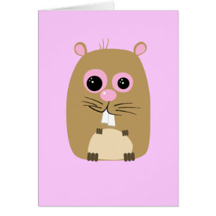 Cartão do hamster dos desenhos animados