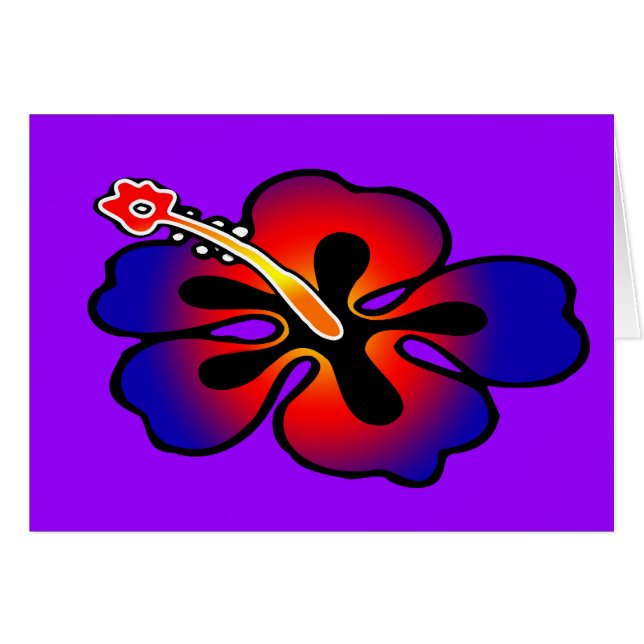 Cartão do hibiscus (Frente Horizontal)