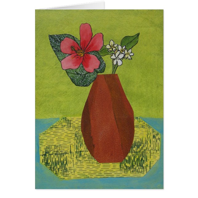 Cartão Do hibiscus vida ainda (Frente)