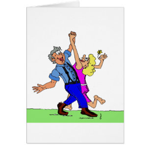 Cartão Do Hoe dançarinos quadrados para baixo