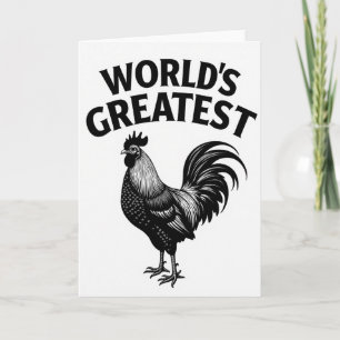 Cartão do Homem Frango de Classe Mundial