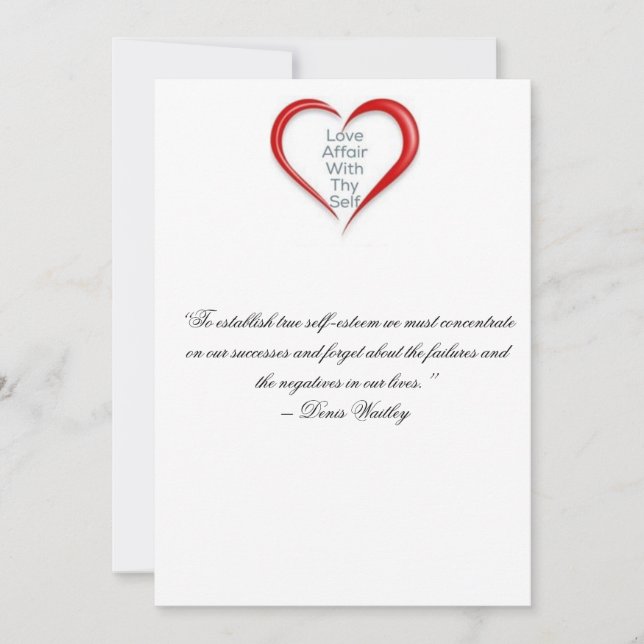 Cartão do incentivo do amor do auto (Frente)