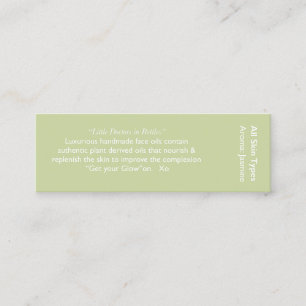 Cartão do ingrediente do jasmim