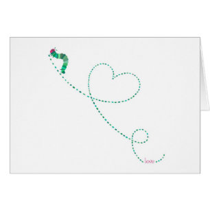 Cartão Do "inseto" Caterpillar amor