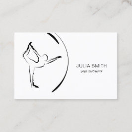 Cartão do instrutor da ioga com duas poses da ioga