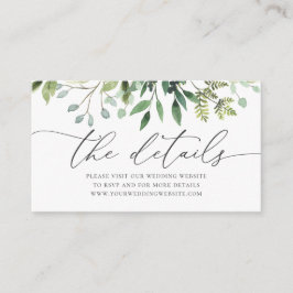 Cartão do Invólucro com Detalhes do Casamento em G