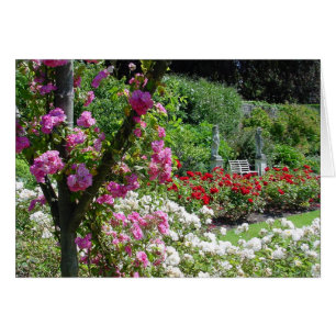Cartão do jardim de rosas