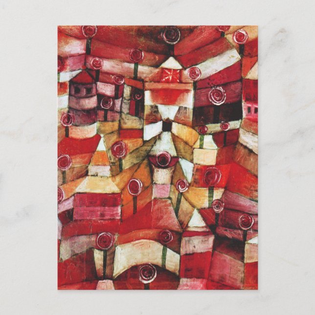 Cartão do jardim de rosas de Paul Klee (Frente)