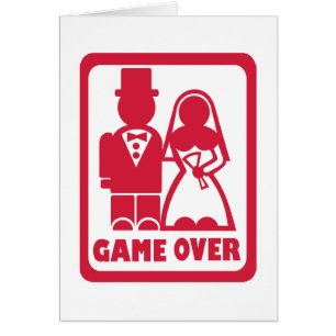 Cartão Do jogo casamento sobre -