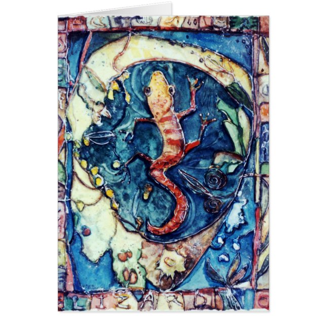 Cartão do lagarto de PMACarlson (Frente)