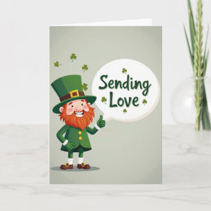 Cartão do Leprechaun Sortudo Enviando Amor