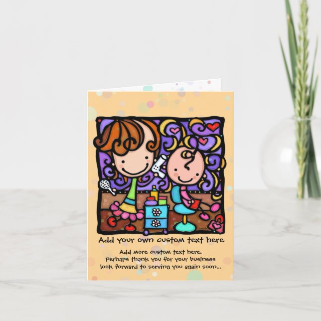 Cartão do LUSTRE do cabeleireiro dos jogos de (Frente)