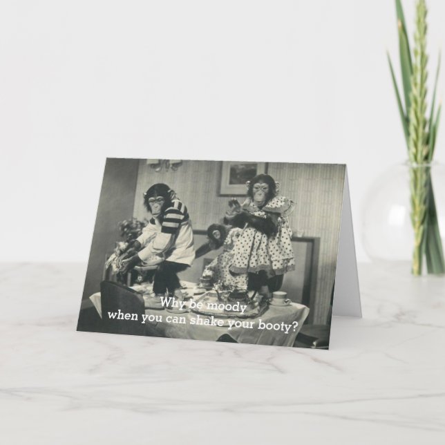 Cartão do Macaco Humorístico (Frente)