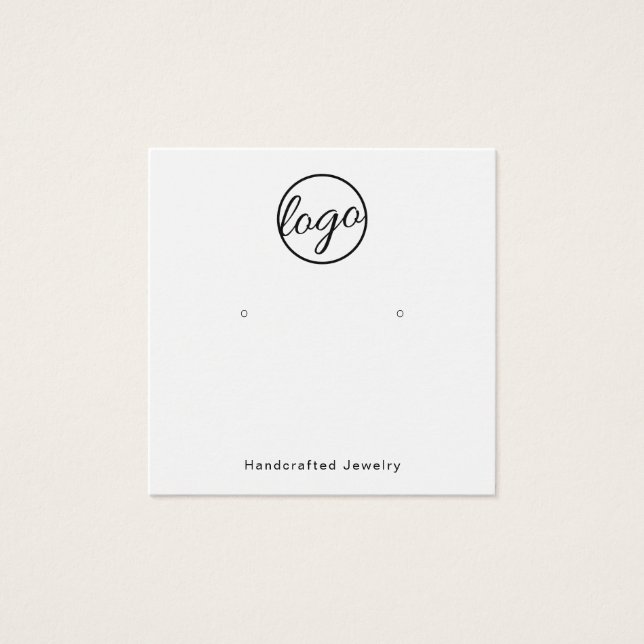 Cartão do manuscrito preto branco preto com logoti (Frente)