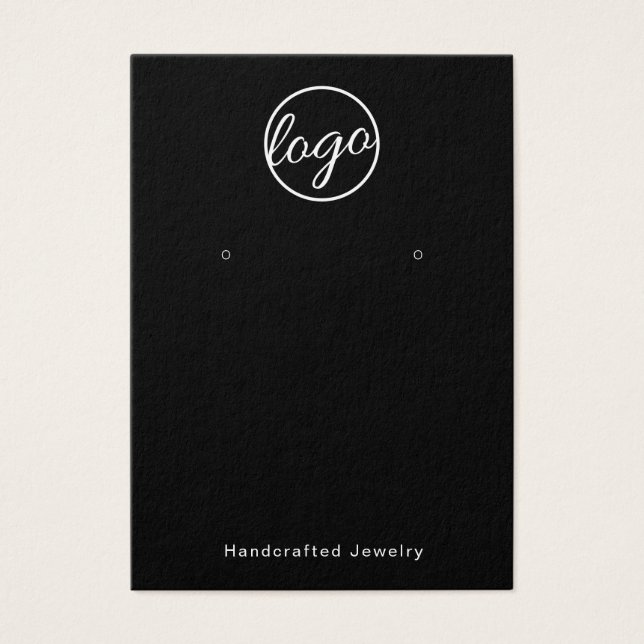 Cartão do manuscrito preto personalizado (Frente)