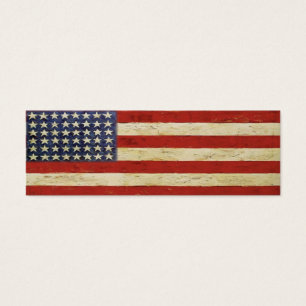 Cartão do marcador com a bandeira americana do