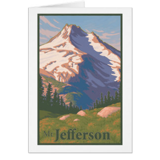 Cartão do Mt. Jefferson do vintage