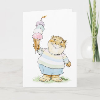 Cartão do Muskrat do aniversário de Scooper-duper