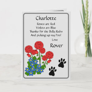 Cartão Do Namorados de Cão ou Aniversário