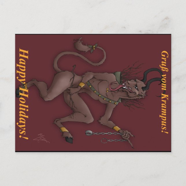 Cartão do Natal de Krampus (Frente)