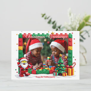 cartão do Natal Pequenos Construtores do Papai Noe