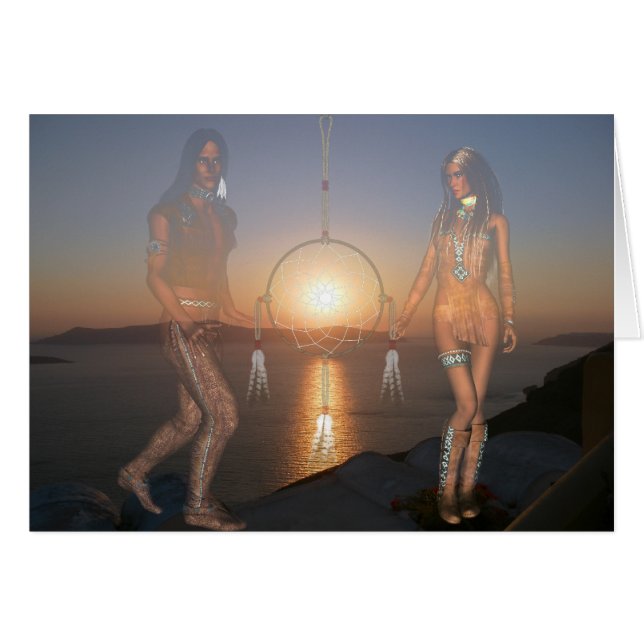 Cartão do nativo americano (Frente Horizontal)