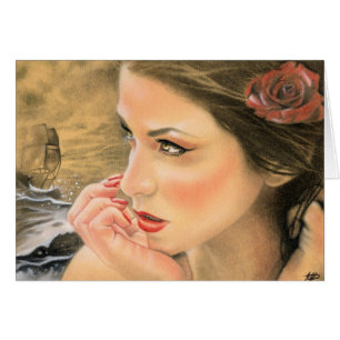 Cartão do navio da sereia