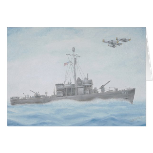 Cartão do navio de WWll (Frente Horizontal)