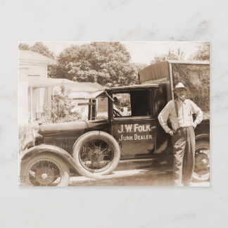 Cartão do negociante de sucata