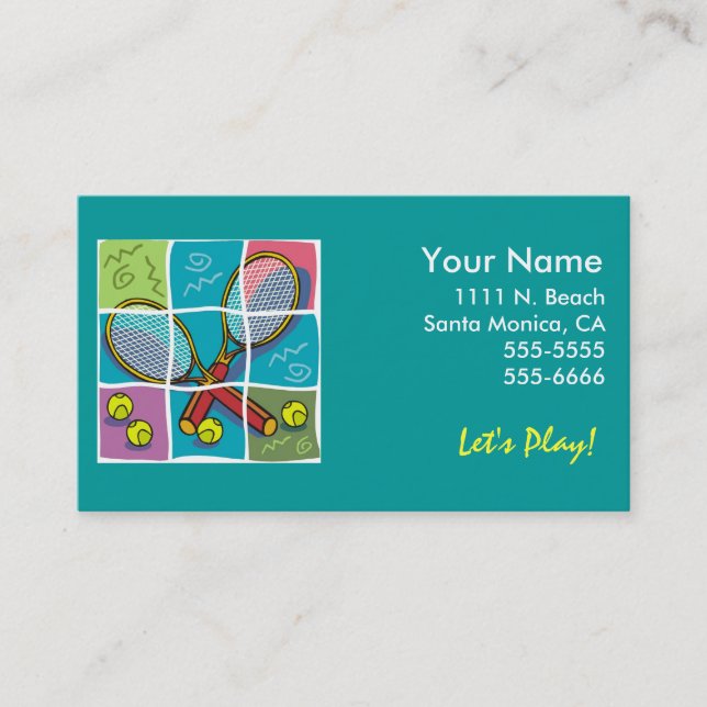 Cartão do "negócio" do tênis (Frente)