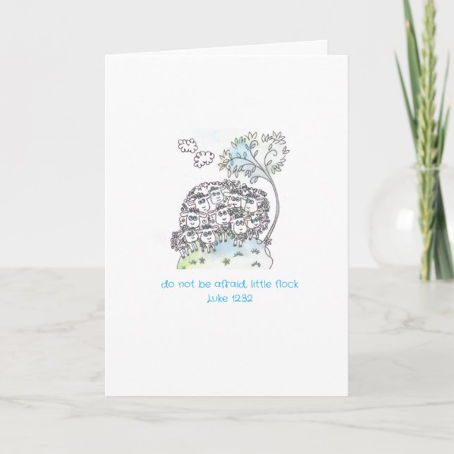 Cartão Do Not Be Afraid Little Flock (Frente)