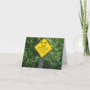 Cartão DO NOT STOP Notecards