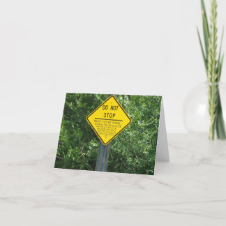 Cartão DO NOT STOP Notecards