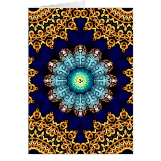 Cartão do OM Buddha de turquesa