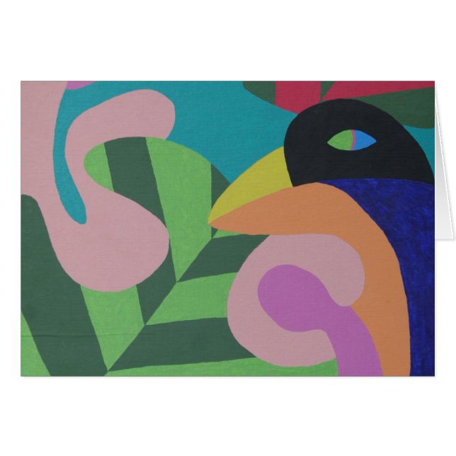 cartão do papagaio (Frente Horizontal)