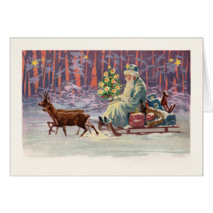 Cartão do papai noel das madeiras de Viena