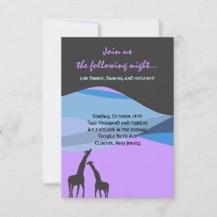 Cartão do Partido da Recepção do Bat Mitzvah do Ba