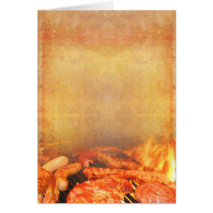 Cartão do partido do CHURRASCO