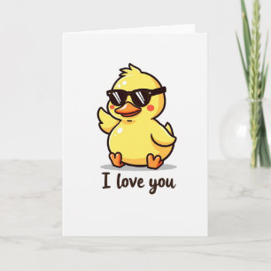 Cartão do Pato Legal Eu Te Amo