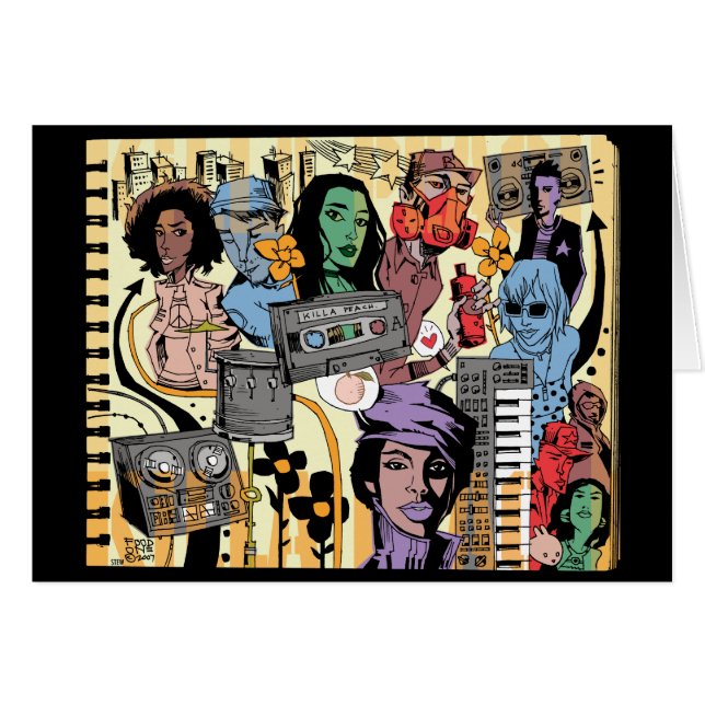 Cartão do pêssego de Killa (Frente Horizontal)