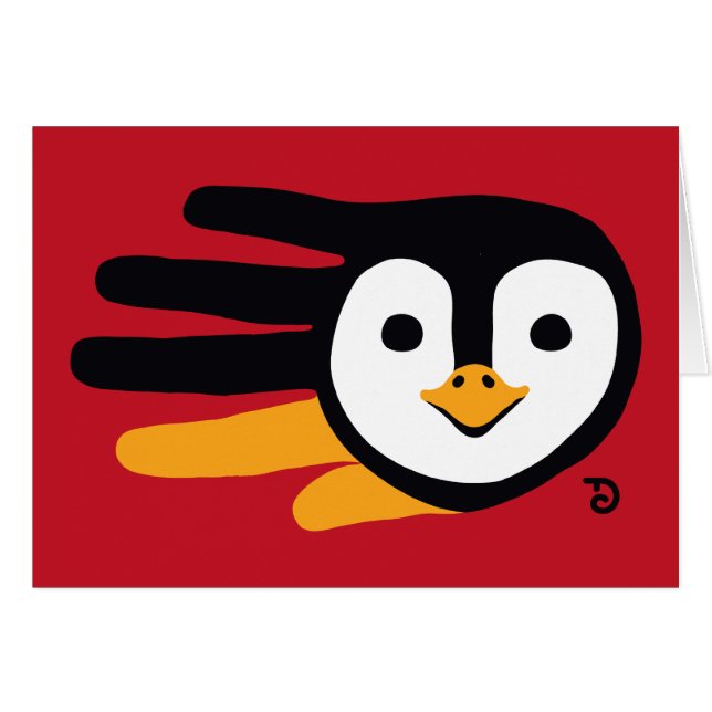 Cartão do pinguim (Frente Horizontal)