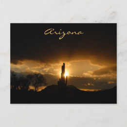 Cartão do por do sol da arizona
