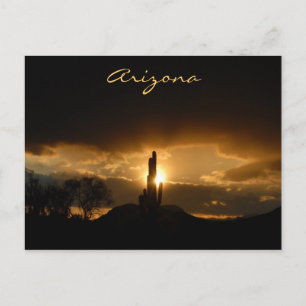 Cartão do por do sol da arizona