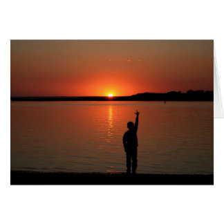 Cartão do por do sol de SLG