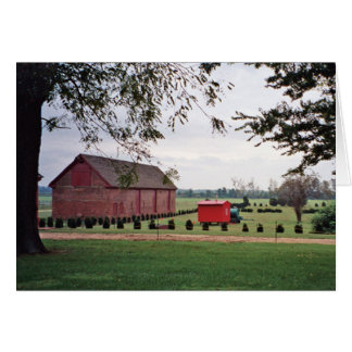 Cartão do prado da plantação