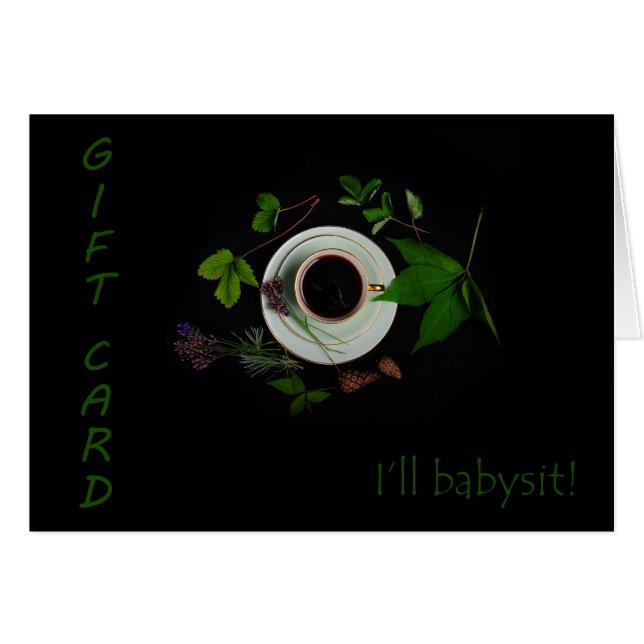 CARTÃO DO PRESENTE - Eu vou ficar de babá! (Frente Horizontal)