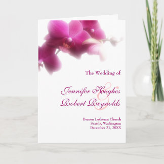 Cartão do Programa de Casamento - Coleção Orquídea