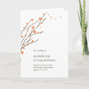 Cartão do Programa de Casamento de Branches de San