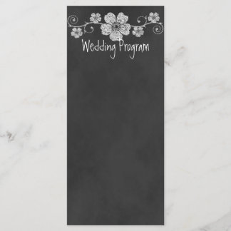 Cartão do Programa de Casamento de Quadros Brancos