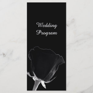 Cartão do Programa de Casamento de Rosa Noire